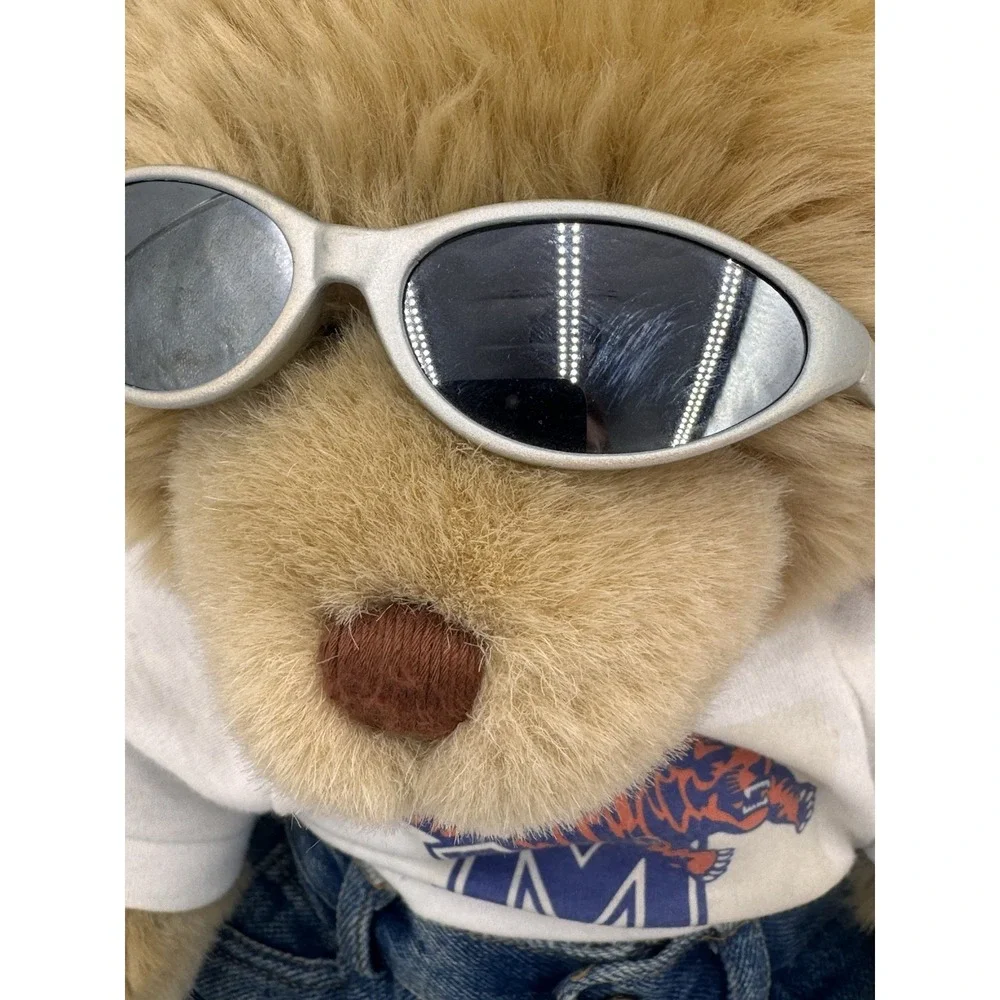Build-A-Bear‎ Workshop Jeans and T-Shirt Bear w/ Glasses Memphis Tigers